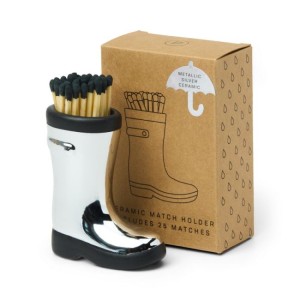 Керамичен ботуш-кибрит за кибритени клечки Падивакс, Wellington - хром